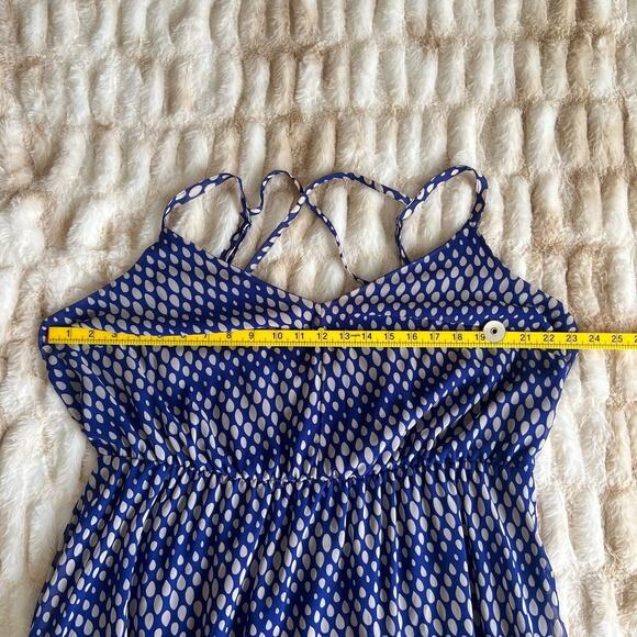 Lane Bryant Womens Plus Abstract Fairy Tiered Maxi Dress Blue White Size 18/20 - Picture 10 of 11